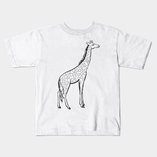 Stick figure giraffe Kids T-Shirt